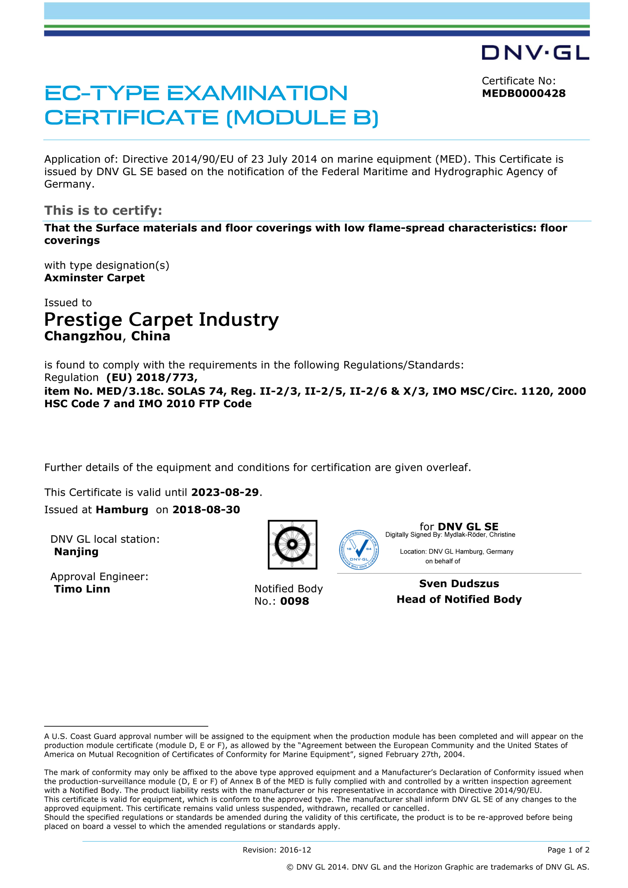 Prestige Carpet Manufacturing